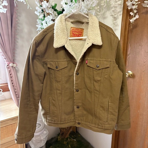 Levi's Men's Brown Sherpa-Lined Trucker Jacket - Picture 4 of 9